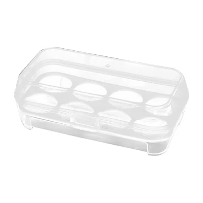 Immagine di LEEINTO Scatola Porta Uova Coperto per Frigo Contenitore Vassoi in Plastica Frigo, con Coperchio