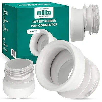Immagine di Millto™ connettore WC in gomma eccentrica, per WC,