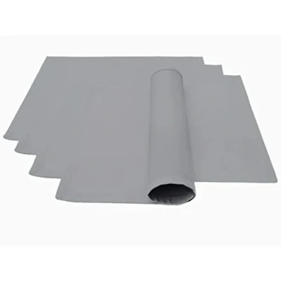 Immagine di Lemos Home Tovagliette di alta qualità, 4 pezzi, in 100% cotone, collezione concetto, colore e dimensioni a scelta (set da 46 x 36 cm, grigio chiaro)