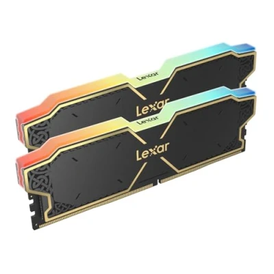 Immagine di Lexar THOR RGB RAM DDR5 32GB Kit (2x16GB) 6000 MHz, Memoria Desktop PC UDIMM DRAM 288 Pin, Computer da gioco ad alte Prestazioni Supporto Intel XMP 3.0/AMD EXPO, 1.35V(LD5U16G60C38BG RGD)