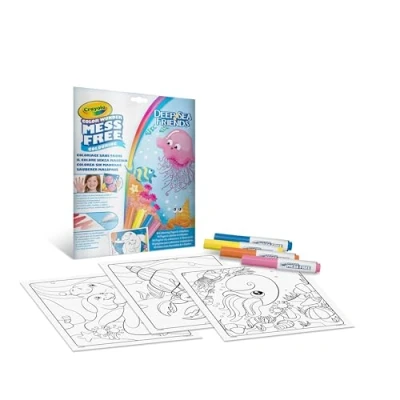 Immagine di CRAYOLA Color Wonder, Coloring Set con 18 Pagine da colorare e 4 Pennarelli Senza Macchia, soggetto Amici del Mare, Attività Creativa per Bambini, età 3,4,5 Anni, cod. 75 2667