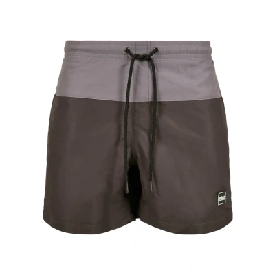 Immagine di Urban Classics Block Shorts da mare, Uomo, Taglia: XXL, Blackbird asphalt