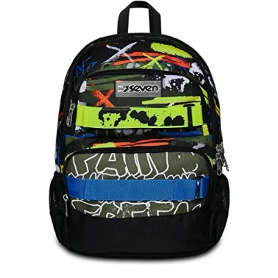 Immagine di Seven Advanced Pockets FLUO Belts Doppio Scomparto Tasca Frontale Zainetto per bambini, Taglia: One Size, Verde
