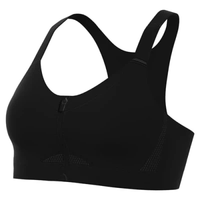 Immagine di Nike Performance W NK DF Alphas HS Front ZIP B Reggiseno sportivo con sostegno elevato, Donna, Taglia: XSxD F, Schwarz