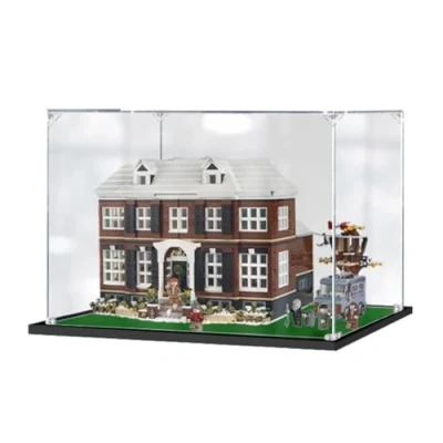 Immagine di XDHVBES Espositore in acrilico antipolvere progettato per Lego 21330 Home Alone Model Collection Protection Display Case (kit modello non incluso) (3 mm), bianco