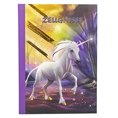Immagine di Idena 20132 Cartella Portadocumenti in Design Unicorno con 12 Tasche per Formato DIN A4,