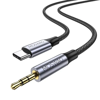 Immagine di MOSWAG cavo audio da USB C a 2,5 mm, di prolunga mm per cuffie Bose QuietComfort SE, QCSE, QC45, QC35 II, QC35, QC25 e altre con porta