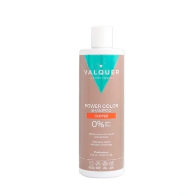 Immagine di Valquer Professional Shampoo Power Color capelli tinti. Vegano e senza solfati (rame). Hair Enhancer 400 ml.