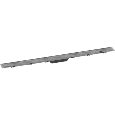 Immagine di hansgrohe RainDrain Rock set di canalina doccia piastrellabile e accorciabile, canale drenaggio 1000 mm, scarico a pavimento