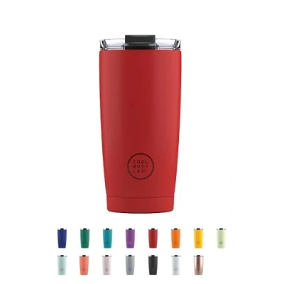Immagine di Cool Bottles Tumbler Bicchiere Termico in Acciaio Inossidabile 550 ml Vivid Red Tazza da Caffè Coperchio Ermetico Bevande Fredde 10 ore e Calde 5 Finitura Antimacchia
