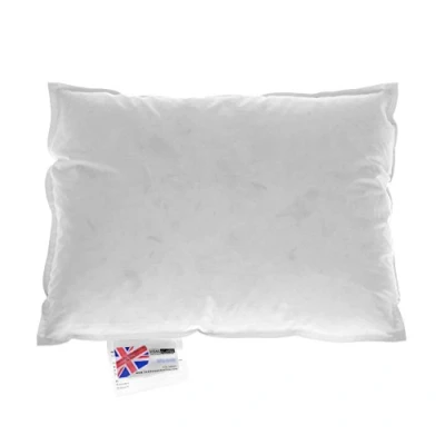 Immagine di Homescapes, cuscino con imbottitura interna in piume d&#039;oca, White, 30 x 40 cm