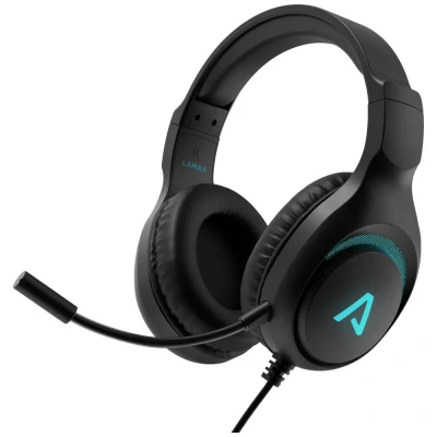 Immagine di Lamax Heroes Guard1 Gaming Cuffie Over Ear via cavo Stereo Nero headset con microfono, regolazione del volume, Muto