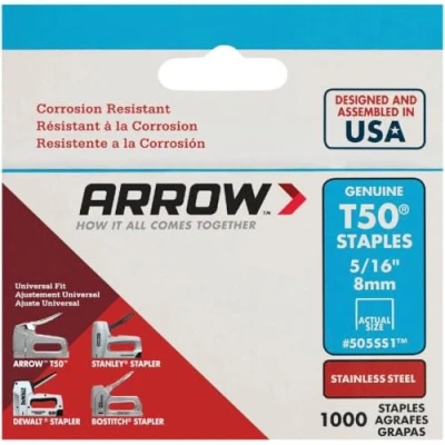 Immagine di Arrow 505SS1 Set di graffette in acciaio Inox T50, 1000 pz.