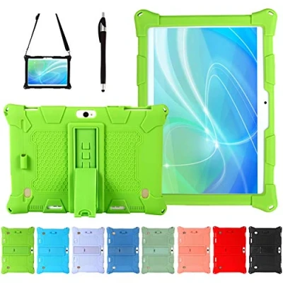 Immagine di AKNICI Custodia Cover Compatibile con TOSCiDO X109 M863/YESTEL X7/BEISTA W109/MEBERRY K107 EEA M6/GOODTEL G3/LNMBBS N10 X109/NIUNIUTAB KT107/YOTOPT X109/SUMTAB K101 PRO,Tracolla e Stilo,Verde Chiaro
