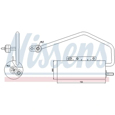 Immagine di NISSENS 95447 Essiccatore Climatizzatore R 134a Alluminio FIAT: Croma II Station Wagon, SAAB: 9 3 Cabrio