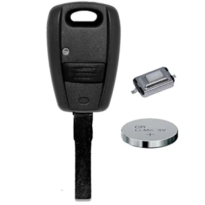 Immagine di Telecomando per auto, 1 alloggiamento + chiave vergine SIP22 micro pulsante batteria CR2032 Fiat
