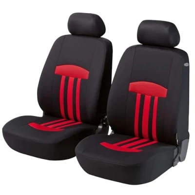Immagine di WALSER ZIPP IT Basic Kent 11797 Coprisedile nero, Rosso Poliestere anteriore VOLKSWAGEN: Passat B7 Variant, Golf 6, 7, FIAT: Panda II Hatchback
