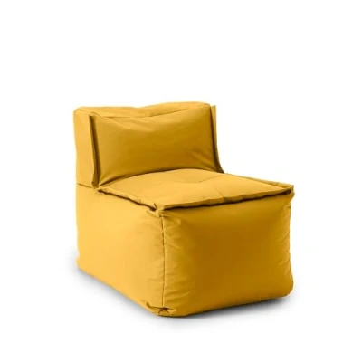 Immagine di Lumaland Pouf lounge modulare, per interni ed esterni, facile da estendere, 54 x 81 70 cm, colore giallo senape