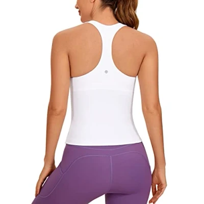 Immagine di CRZ YOGA Butterluxe Canottiere da Allenamento Donna con Parte Superiore Scollata sul Reggiseno Bianco 42
