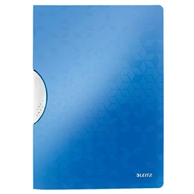 Immagine di LEITZ WOW ColorClip in PPL capacità 30 fogli f.to A4 Blu metallizzato 41850136