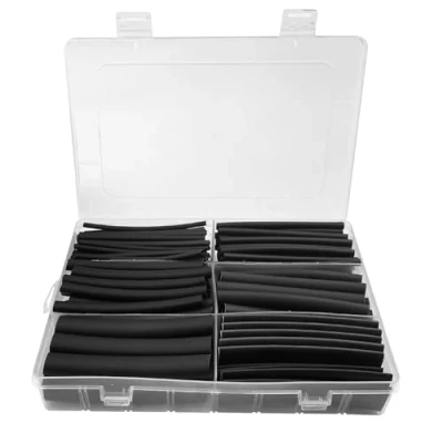 Immagine di Labmilon 180 Pezzi Guaina Termorestringente, Guaine Termorestringenti per Cavi Elettrici, Copri Cavi, Heat Shrink Tubing Impermeabile Cavo Elettrico, Rapporto di Restringimento 3:1 (Nera)