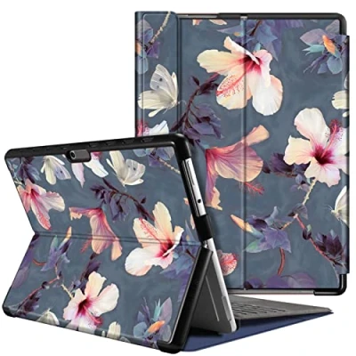 Immagine di FINTIE Custodia per Microsoft Surface Pro 8 13 Pollici 2021, Multi angli Hard Shell Business Cover, Compatibile con Tastiera Type Blooming Hibiscus