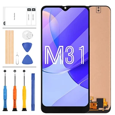 Immagine di Per Samsung Galaxy M31 Schermo LCD M315 Sostituzione Dello M315F SM M315F/DS M315F/DSN Display Touch Digitizer Assembly Kit Parti di Riparazione (non originale)