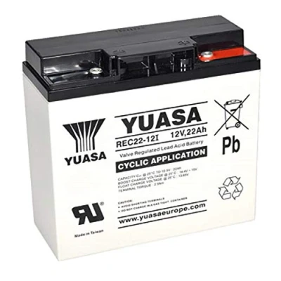 Immagine di batteria al piombo 12 V 22 Ah AGM sostituisce 17 18 19 23 tipo ciclico Deep Cycle VRLA connettore a vite M5