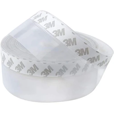 Immagine di JEMESI Guarnizione autoadesiva Striscia di tenuta Stripping in silicone inferiore porta insonorizzata Antipolvere Porte e finestre Weather (45MM 10M / pezzo）