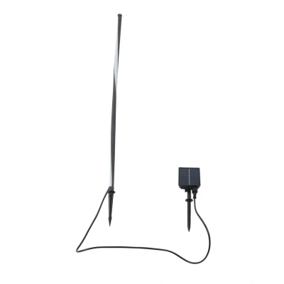 Immagine di Lampada LED solare Sabriel di Lindby, diritta, nera, alluminio, 3000K