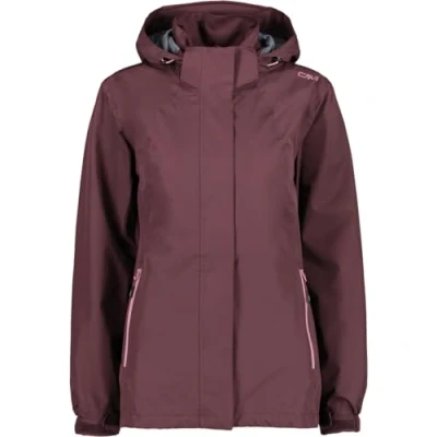 Immagine di CMP Giacca da pioggia donna con cappuccio removibile, Plum, 52