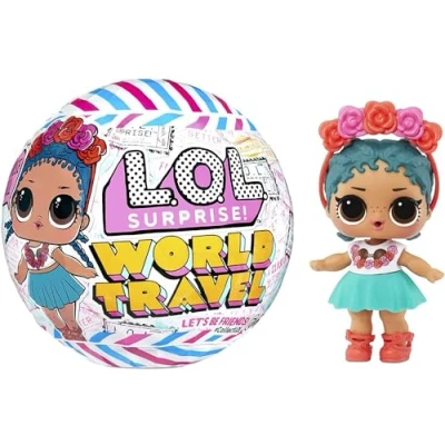 Immagine di LOL Surprise World Travel Tots Bambola alla Moda con 8 sorprese tra Cui Un Messaggio Segreto, Abiti, Accessori e Altro Assortimento Casuale da Collezionare età: 4+ Anni