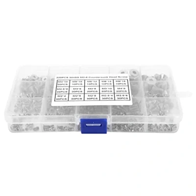 Immagine di 320 viti a esagono incassato testa piatta M2 M3 M4 M5 M6 SS304 svasata in acciaio inossidabile set SHCS