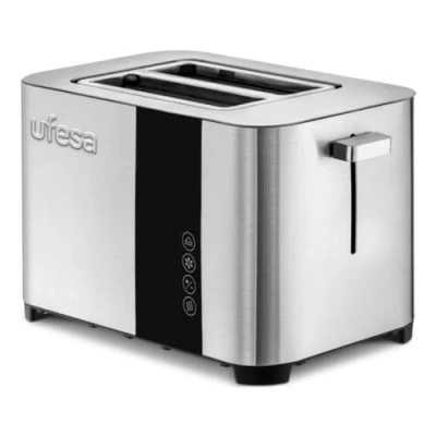 Immagine di Ufesa Duo Delux, Tostapane Acciaio Inox, Schermo Digitale LCD, 850 W, 2 Fette, Bocca Ampia, 7 Livelli di tostatura