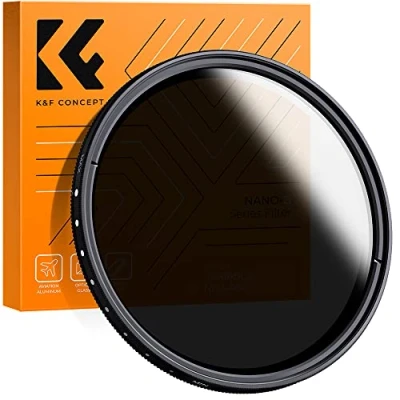 Immagine di K&amp;F Concept Nano B Filtro Variabile ND2 400 (1 9 stops) in Vetro Ottico per obiettivi 46mm