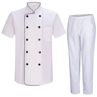 Immagine di MISEMIYA Giacca Cuoco Uomo Cucina Divisa Ristorante 8421B X Large, Giacche e Pantaloni 8421B8 Bianco