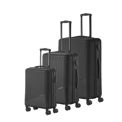 Immagine di travelite Set di Valigie a 3 Pezzi e 4 Ruote, Misure L/M/S, Serie Bali Trolley in ABS Guscio Rigido con Chiusura Combinazione TSA, Bagaglio Mano Senza TSA