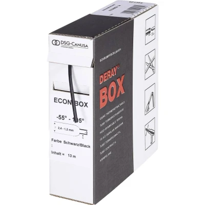 Immagine di DSG Canusa 8640015953 Termoretraibile senza colla Nero 1.60 mm 0.80 Restringimento:3:1 10 m