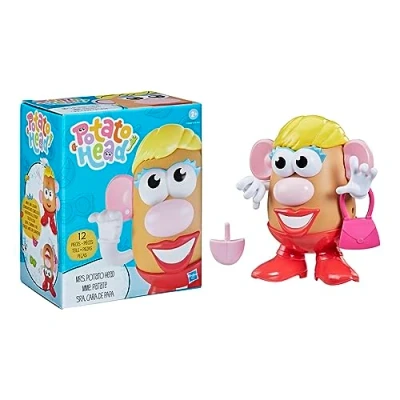 Immagine di Hasbro Mr. Potato, Mrs. Giocattolo Prescolare Classico, con 12 Parti e Pezzi per Creare Facce Buffe, Bambini Bambine dai 2 Anni in Su