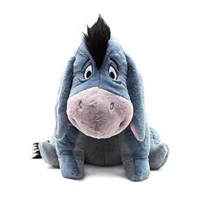 Immagine di Disney Store Peluche Eeyore, con coda staccabile e chiusura autoadesiva, adatto per bambini dai 3 anni in su