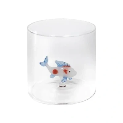 Immagine di WD Lifestyle Bicchiere in Vetro Borosilicato 250ml con Soggetto Colorato Interno (Carpa)