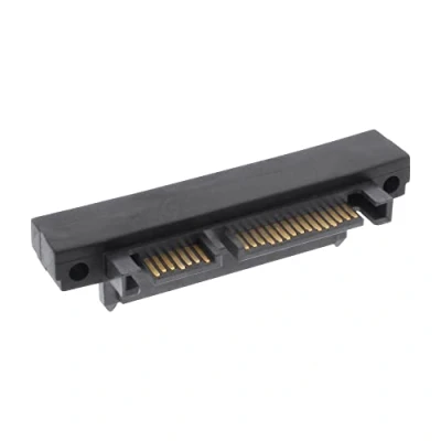 Immagine di InLine 22083 Adattatore SATA 22Pin, 7+15 Maschio a Femmina con Anglo 90 Verso l&#039;Alto, Nero