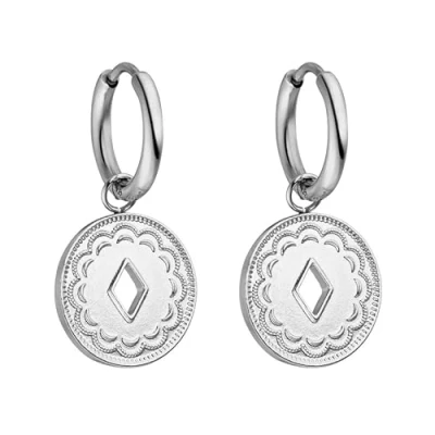 Immagine di PURELEI® Orecchini Lolani (Argento) donna in resistente acciaio inossidabile argento impermeabili da Diametro 1,4 cm Gioielli per un look personalizzato