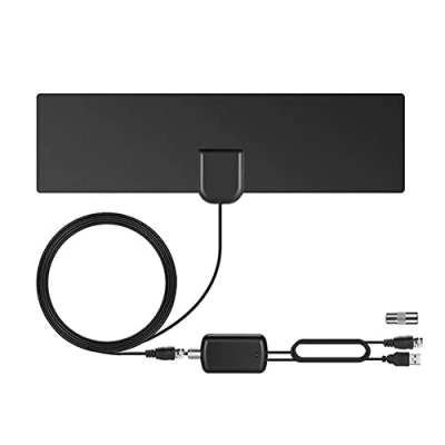 Immagine di A44C DVB T2/DVB T HD antenna con amplificatore di segnale, 30 dB, cavo 5 m, interna portatile per TV HD, radio DAB/FM e autoradio