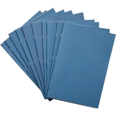 Immagine di RHINO quaderno formato A4, 32 pagine di a righe, colore: blu (confezione da 10)