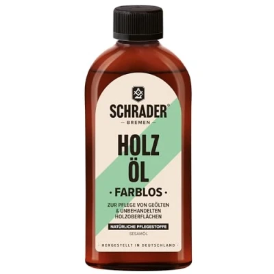 Immagine di Schrader Olio per legno mobili incolore la cura di in e superfici 250 ml Made Gemany