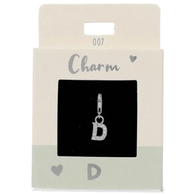 Immagine di Depesche 11785 007 Charms Express Yourself Ciondolo per collane e bracciali, Lettera D, Placcato Argento, Come Piccolo Regalo, Multicolore