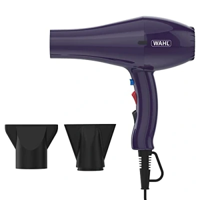Immagine di Wahl asciugacapelli Ionic Style viola, da donna, con accessori, temperatura regolabile, tre impostazioni di calore, due velocità, asciugatura rapida