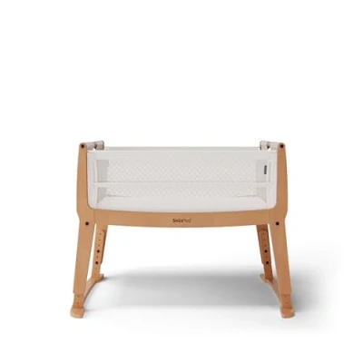 Immagine di Snuz Pod Studio Next to Me Lettino portatile leggero con parete cerniera, materasso traspirante 3D, 6 impostazioni di altezza e modalità inclinazione confortevole, culla ruote, ideale per