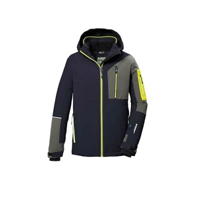 Immagine di killtec Bambini e ragazzi Giacca da sci/giacca funzionale con cappuccio paraneve KSW 391 BYS SKI JCKT, dunkelnavy, 140, 42100 000